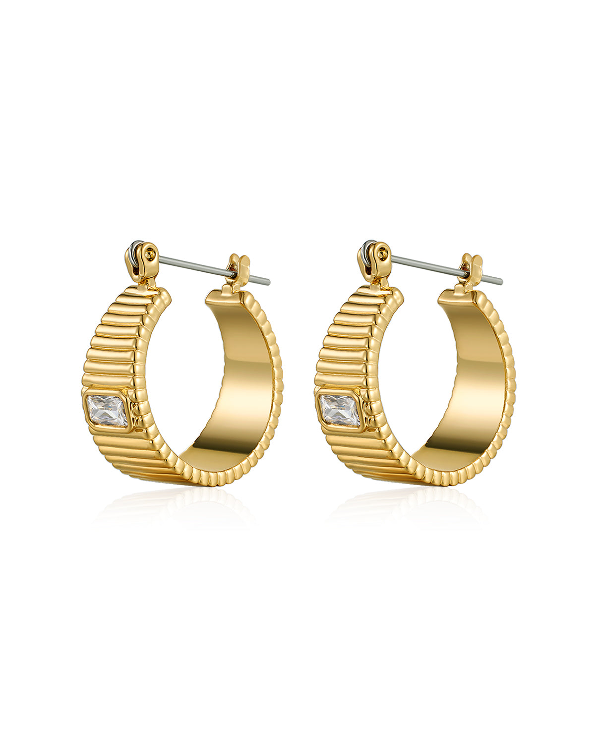Luv AJ The Francois Ridged Hoops- Gold