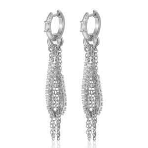 Luv AJ The Rossi Chain Huggies- Silver