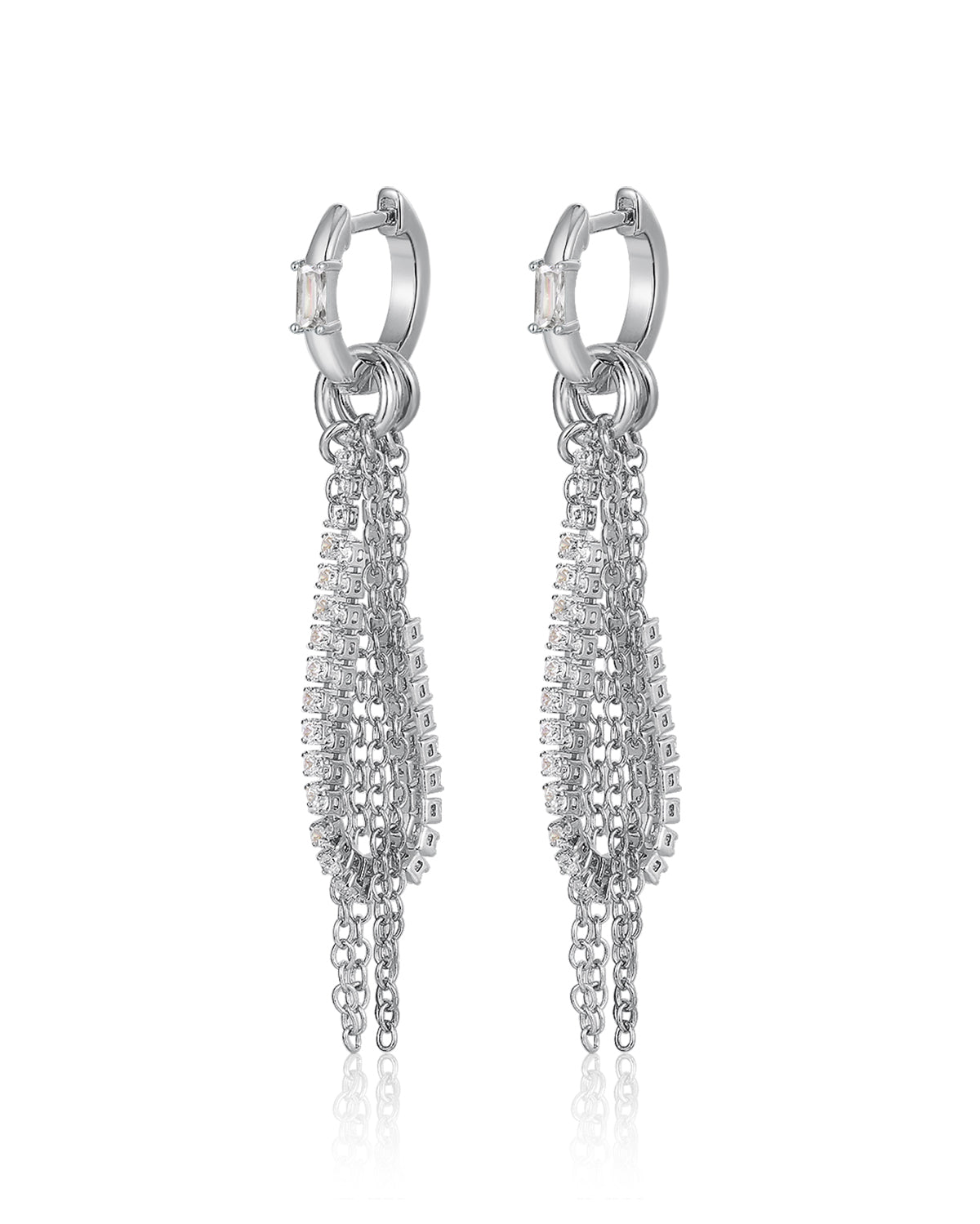 Luv AJ The Rossi Chain Huggies- Silver