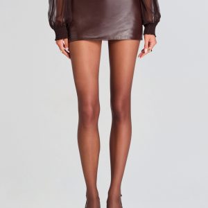 Retrofete Valerie Leather Skirt