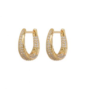 Luv AJ Pave Cuvee Hoops- Gold