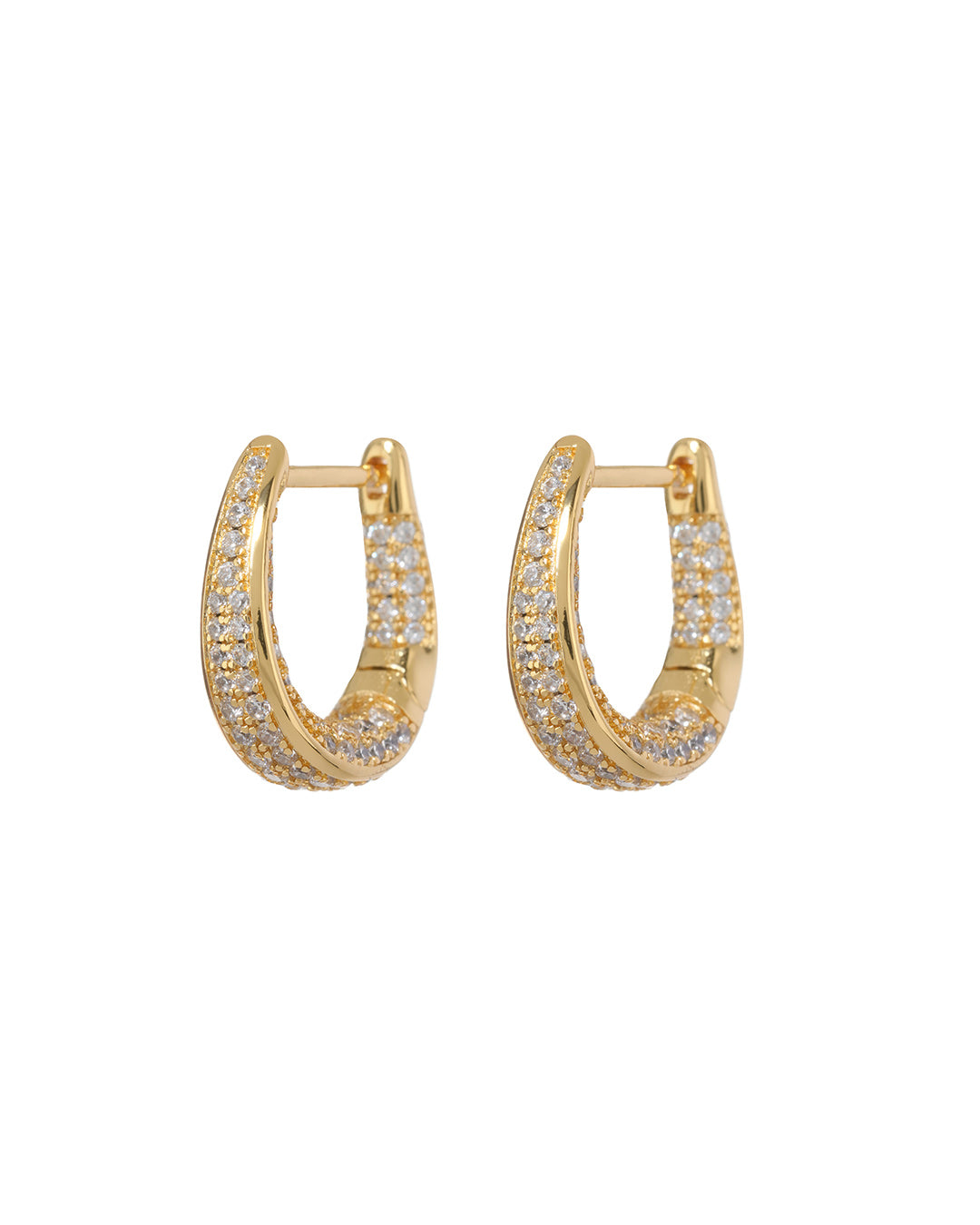 Luv AJ Pave Cuvee Hoops- Gold