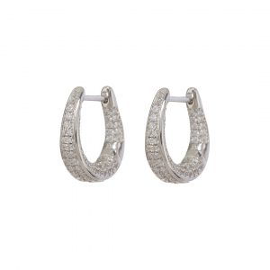 Luv AJ Pave Cuvee Hoops- Silver