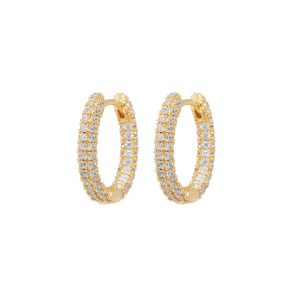 Luv AJ Pave Amalfi U Hoops- Gold