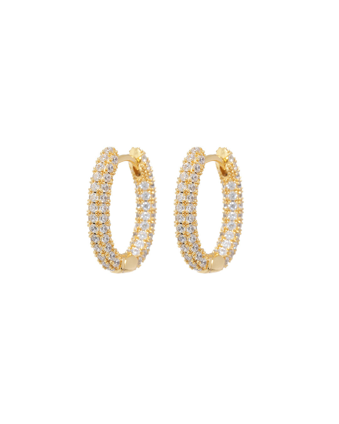 Luv AJ Pave Amalfi U Hoops- Gold