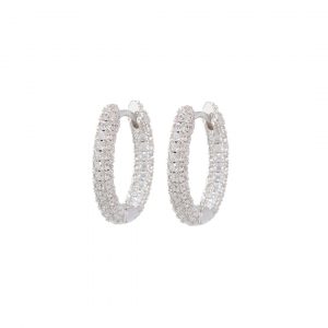 Luv AJ Pave Amalfi U Hoops- Silver