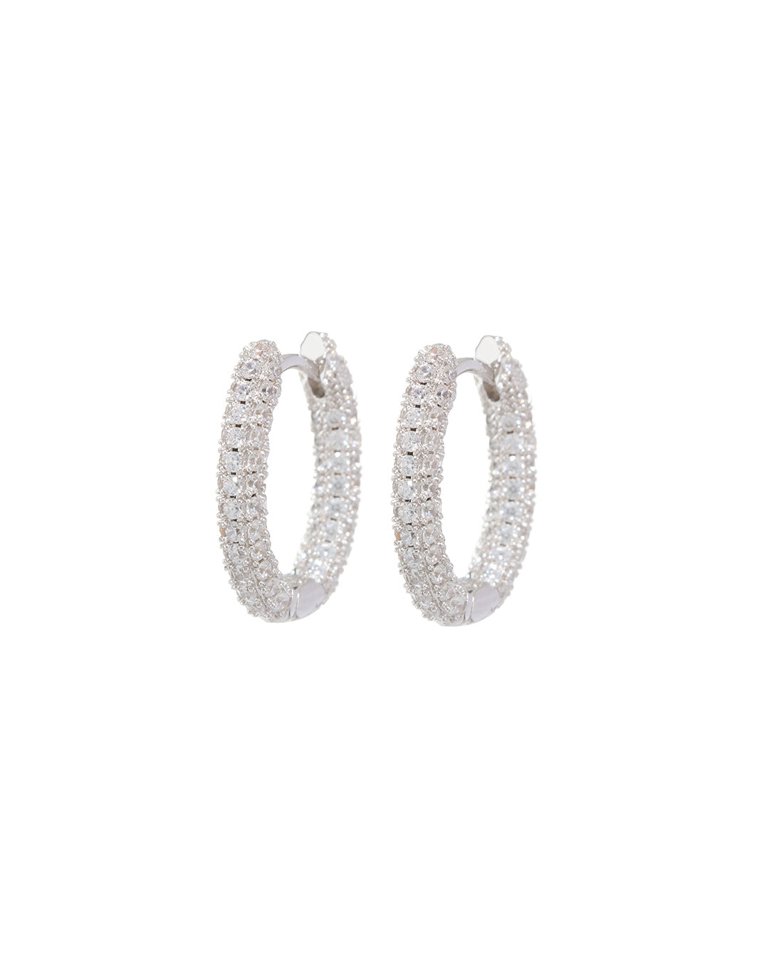 Luv AJ Pave Amalfi U Hoops- Silver