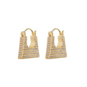 Luv AJ Pave Careé Huggies- Gold