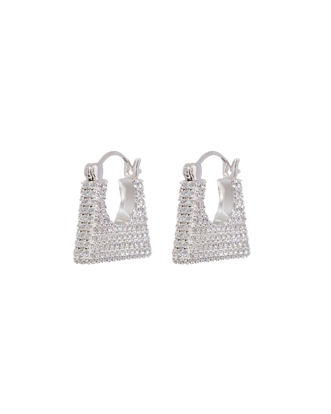 Luv AJ Pave Careé Huggies- Silver