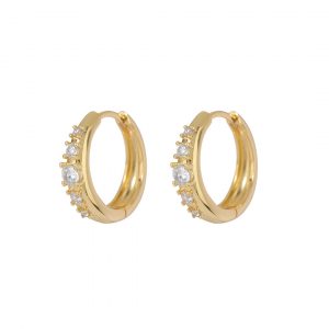 Luv AJ Stone Geneva Hoops- Gold