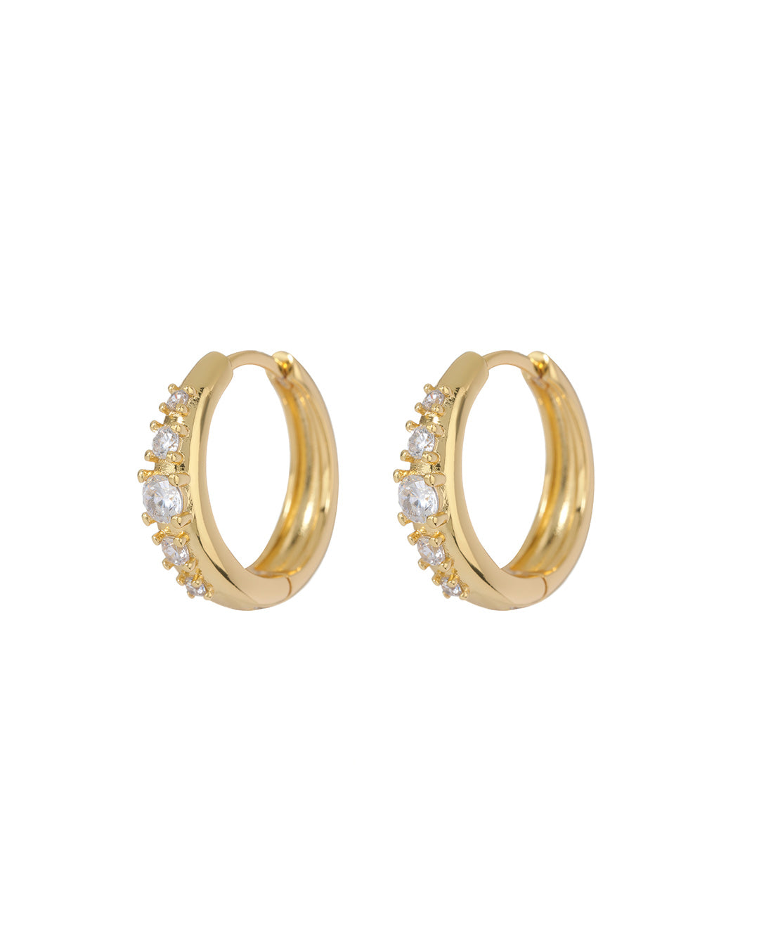 Luv AJ Stone Geneva Hoops- Gold