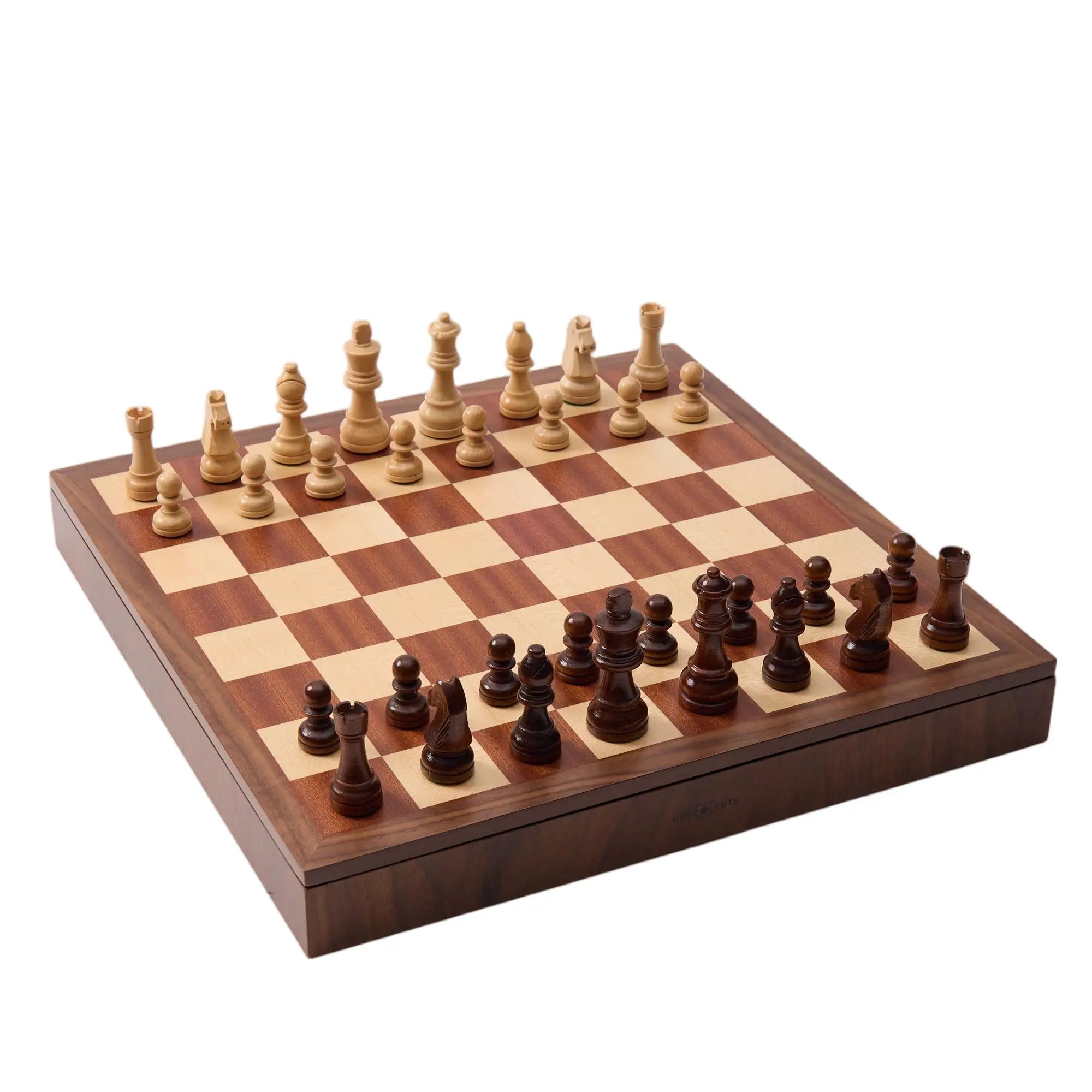 Woodronic WA-5099 | 16 Inch Wooden Chess Set with Solid Wood Pieces