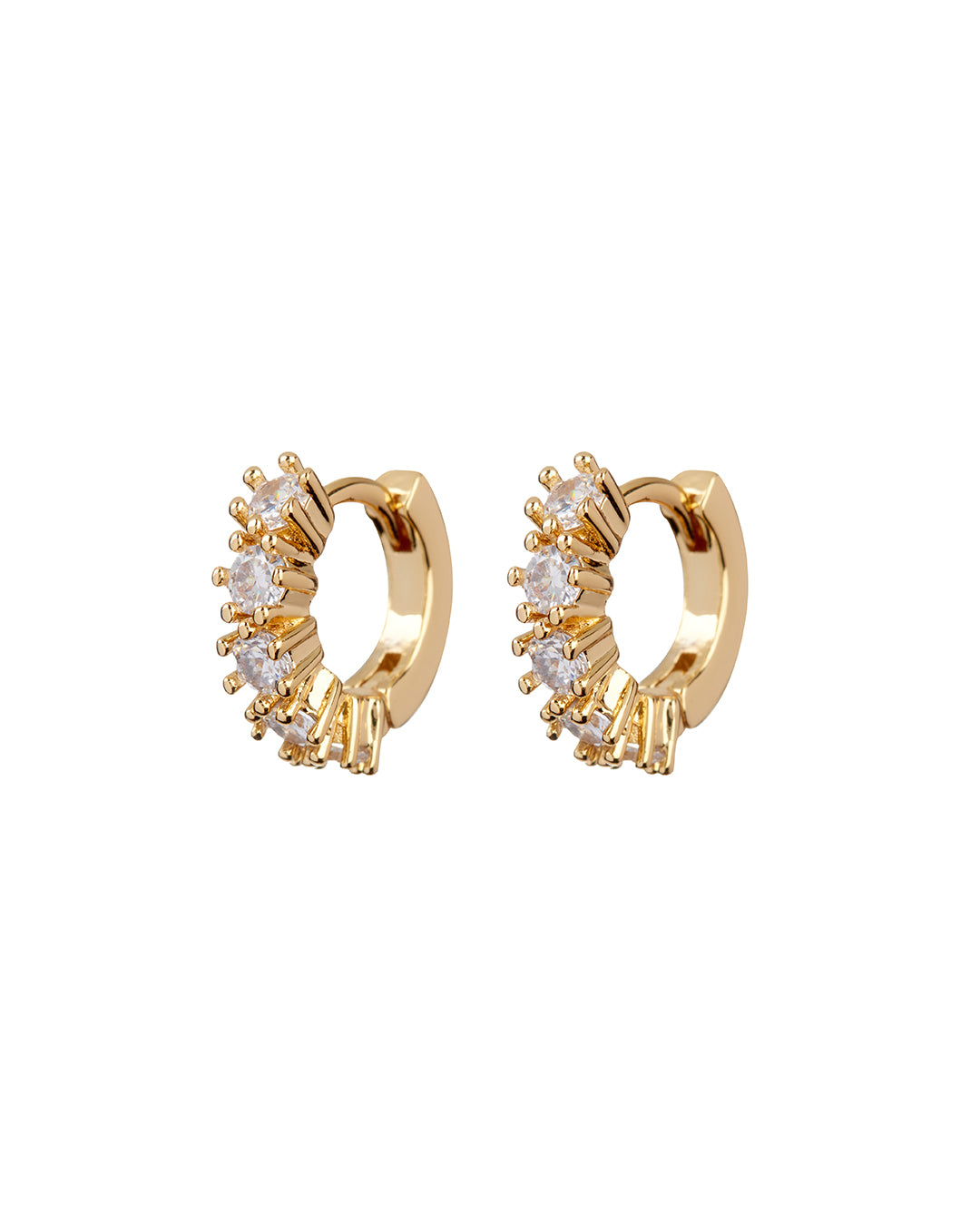 Luv AJ Diamond Bijoux Huggies- Gold
