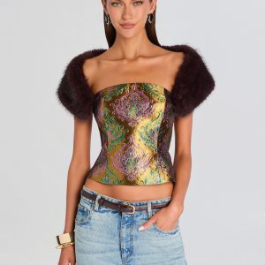 Retrofete Morro Faux Fur Top