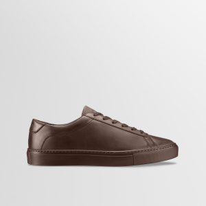 Koio Capri Leather Sneaker in Mocha Wide Fit