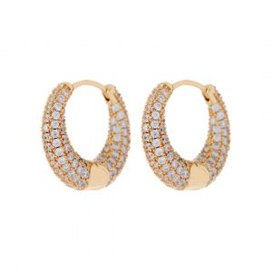 Luv AJ Pave Marbella Hoops- Gold