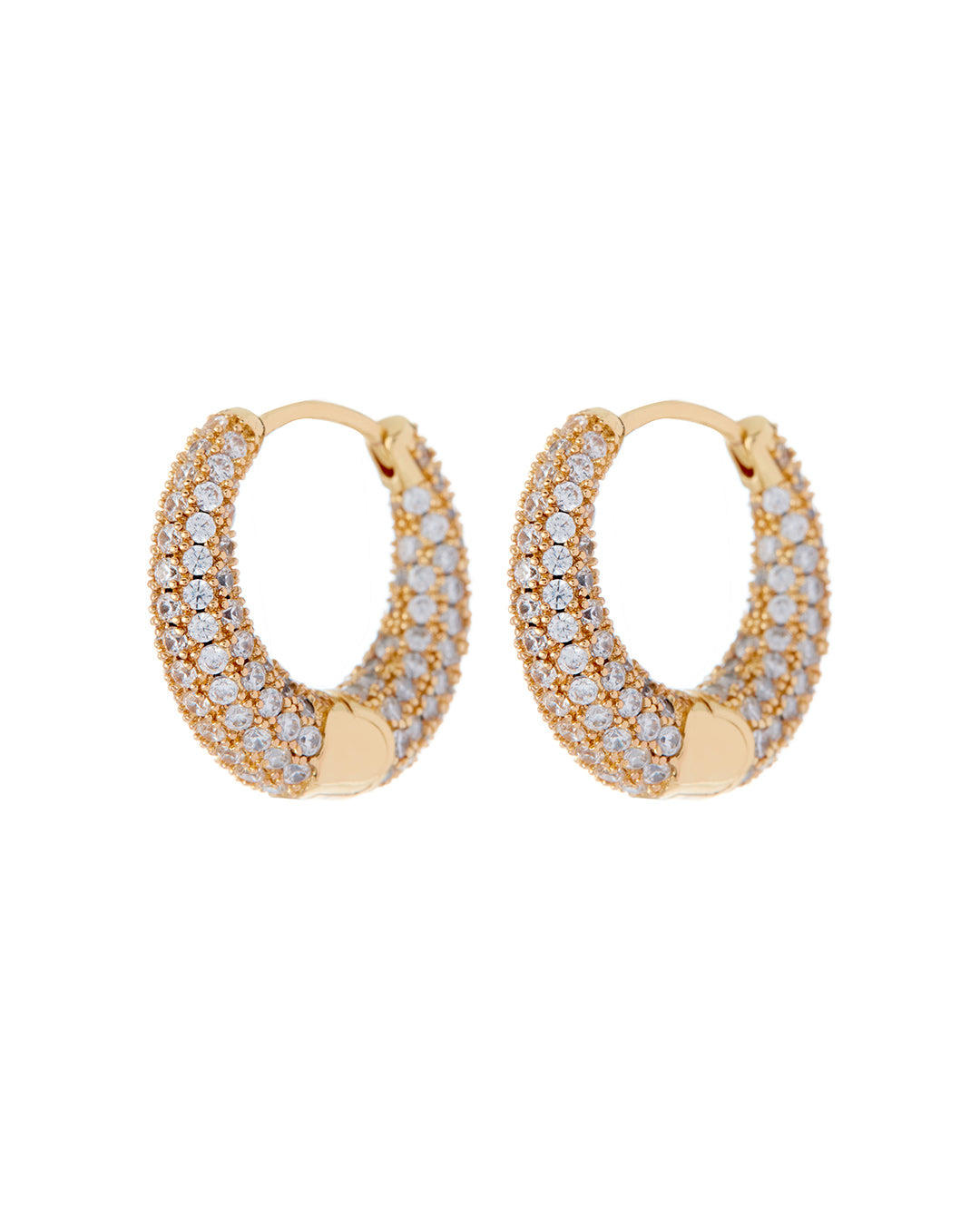 Luv AJ Pave Marbella Hoops- Gold