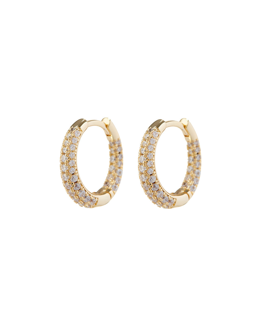 Luv AJ Pave Amelie Hoops- Gold
