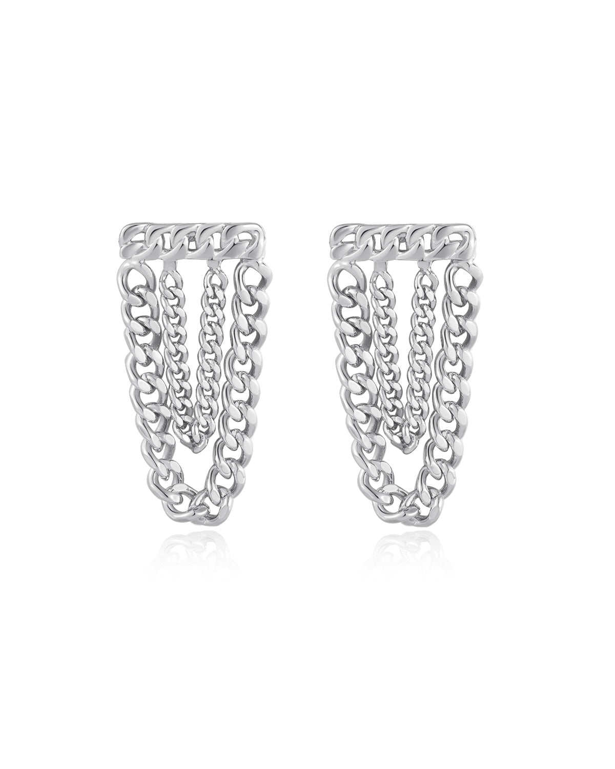 Luv AJ The Louis Chain Studs- Silver