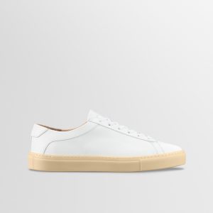 Koio Capri Leather Sneaker in White Light Gum