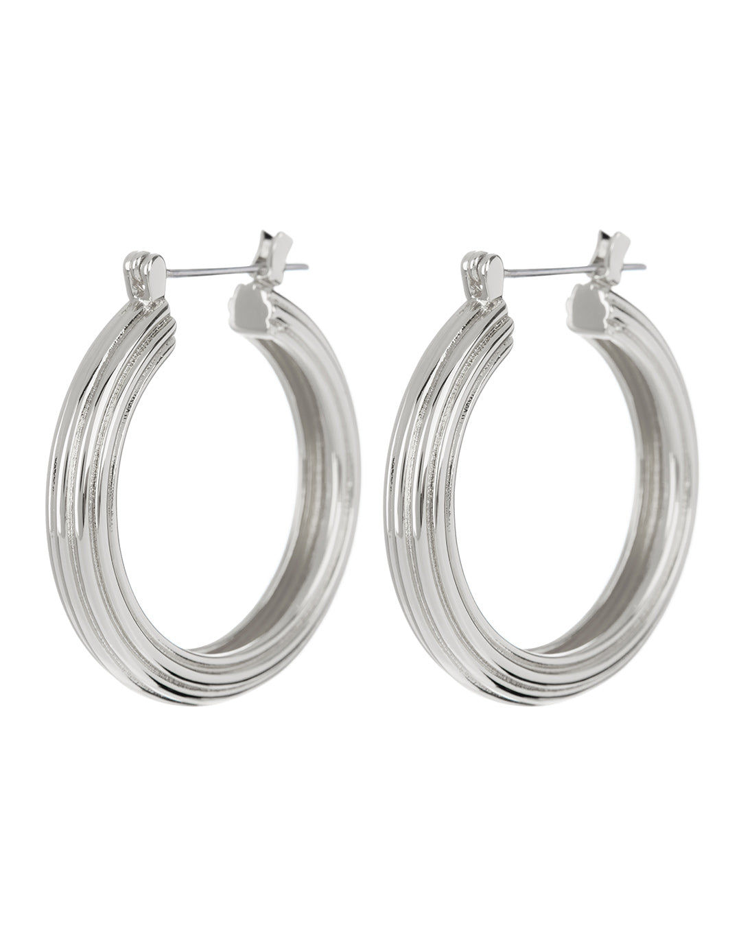 Luv AJ Cher Hoops- Silver