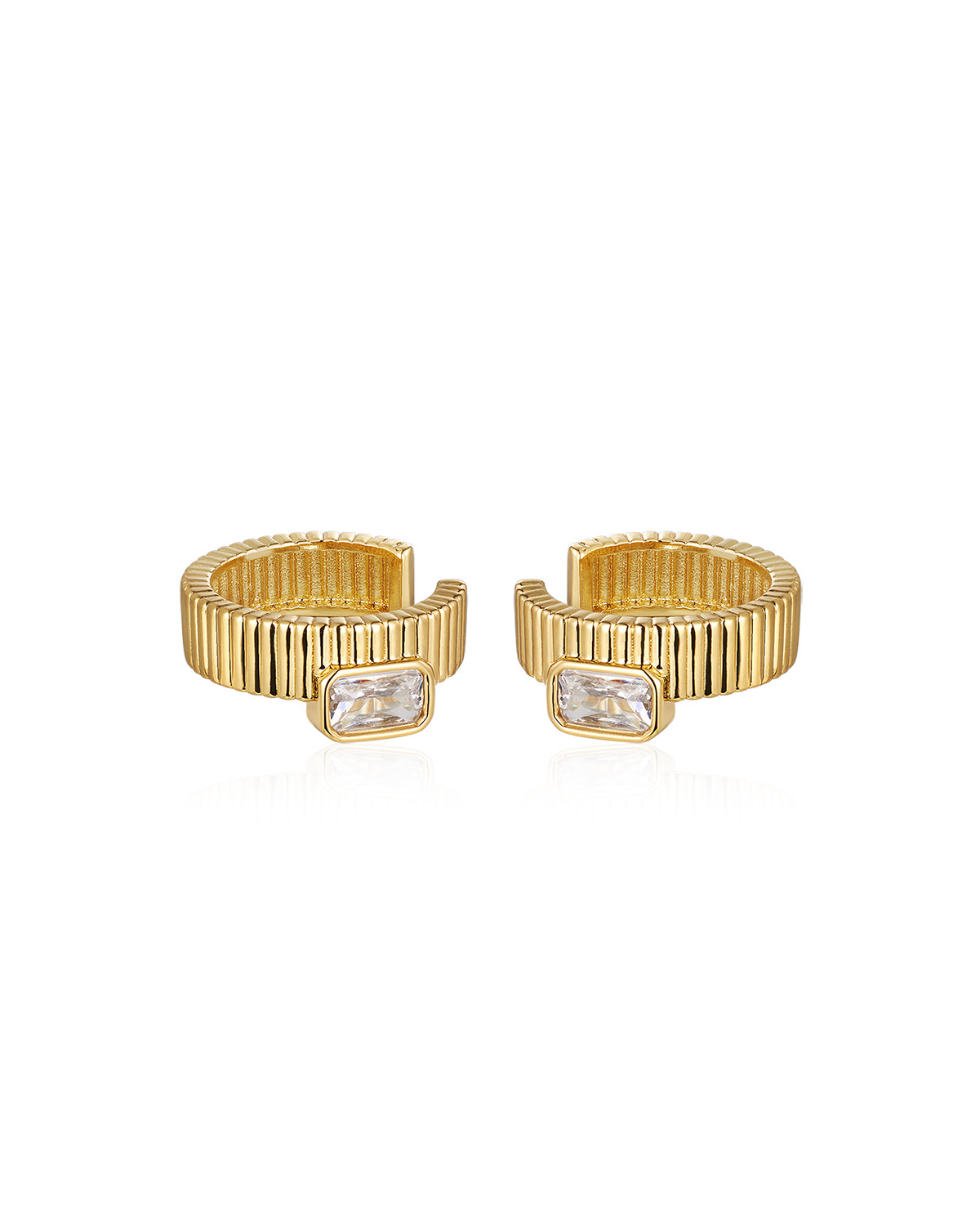 Luv AJ The Francois Ridged Ear Cuff- Gold