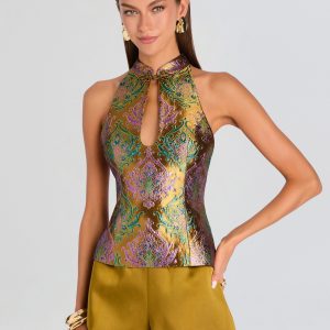 Retrofete Moreno Brocade Top