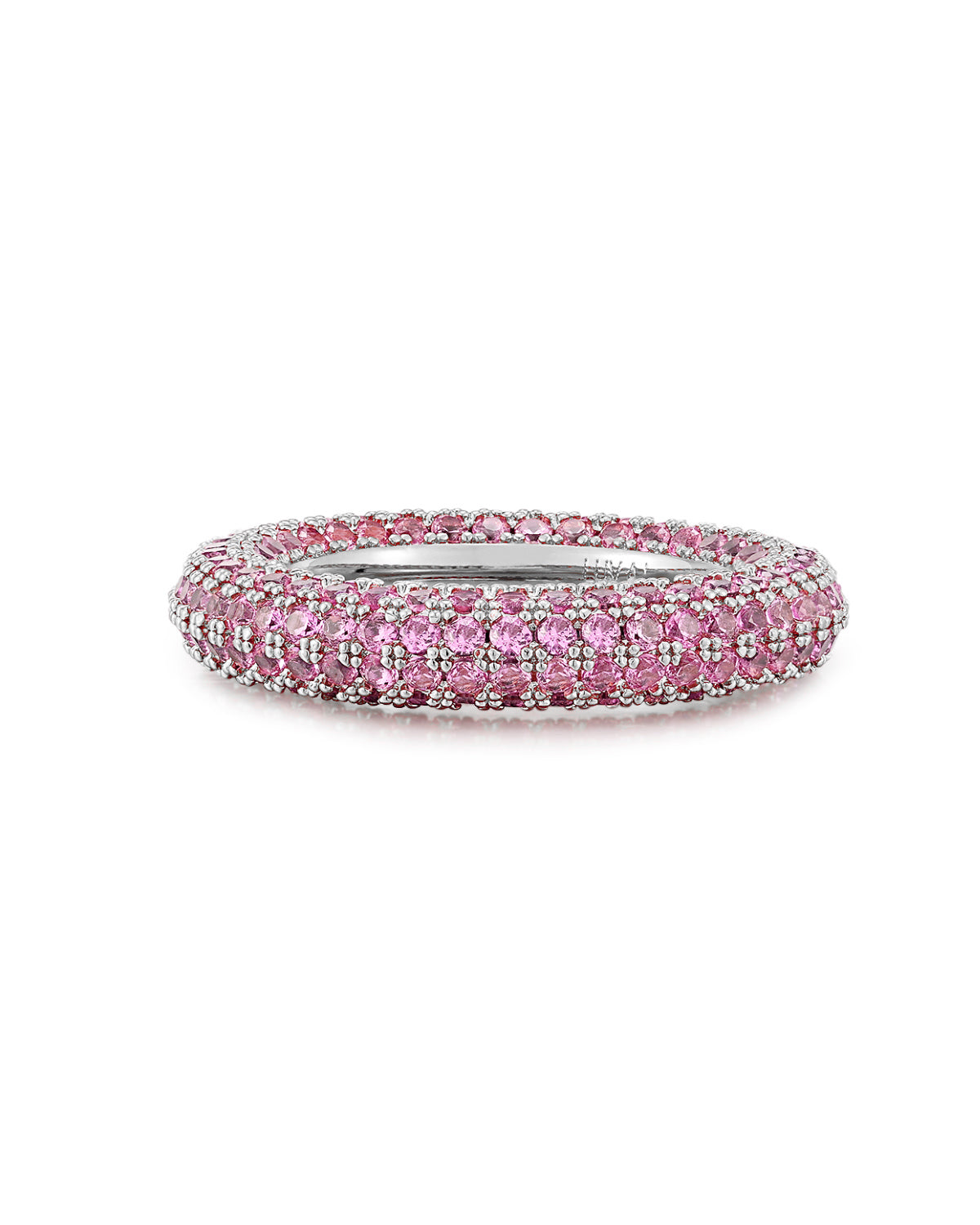 Luv AJ Pave Amalfi Ring- Pink- Silver