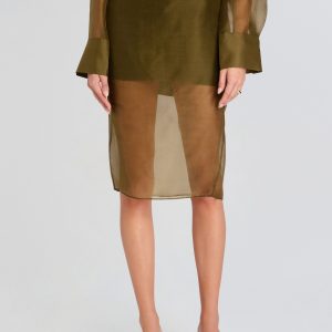 Retrofete Elda Silk Midi Skirt