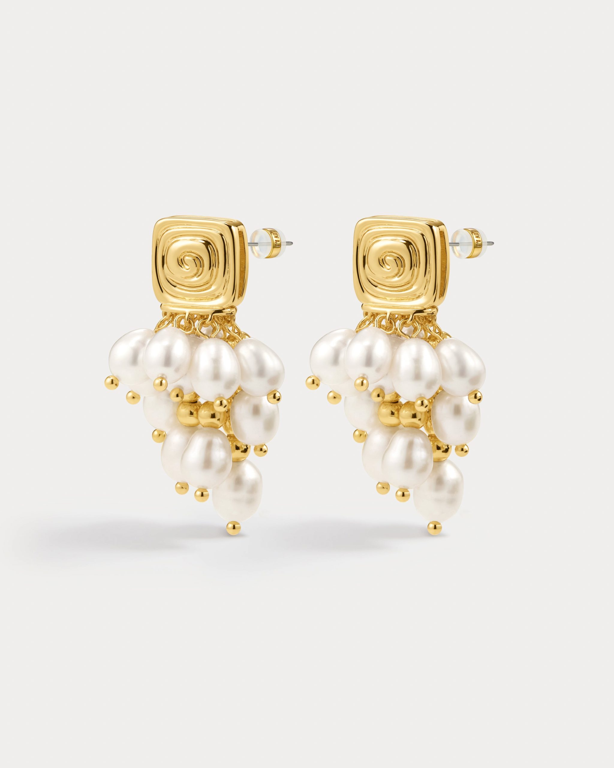 Luv AJ The Seychelles Pearl Statement Studs-Gold