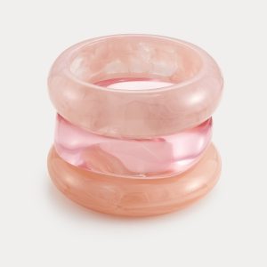 Luv AJ The Formentera Bangle Set- Pink