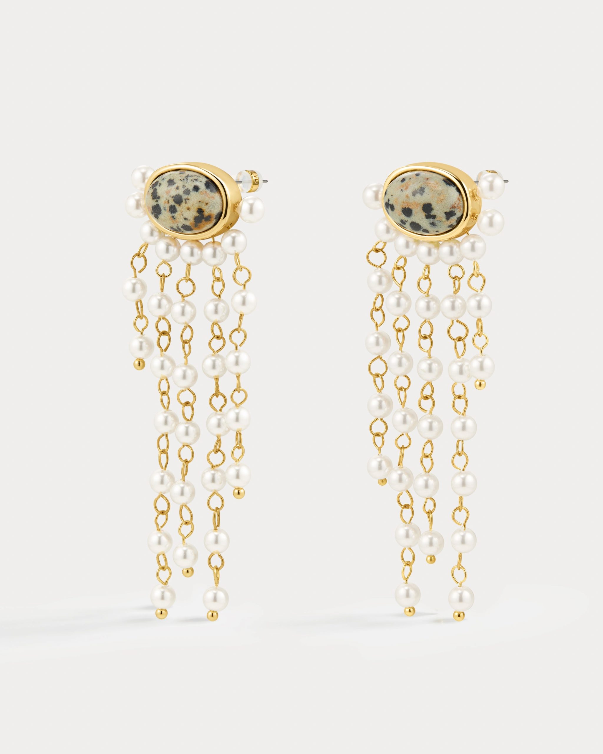 Luv AJ The Palma Pearl Studs- Gold