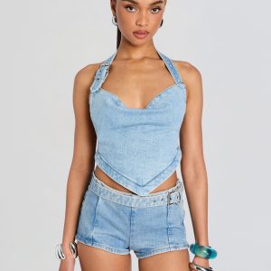 Retrofete Amelisse Denim Top