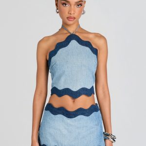 Retrofete Iselda Denim Top