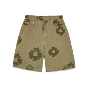 Denim Tears Cotton Wreath Flocked Short Khaki