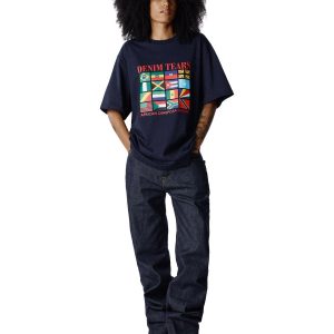 Denim Tears Diaspora Flags Tee Navy