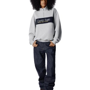 Denim Tears André Leon Talley Quarter-Zip Sweatshirt Grey