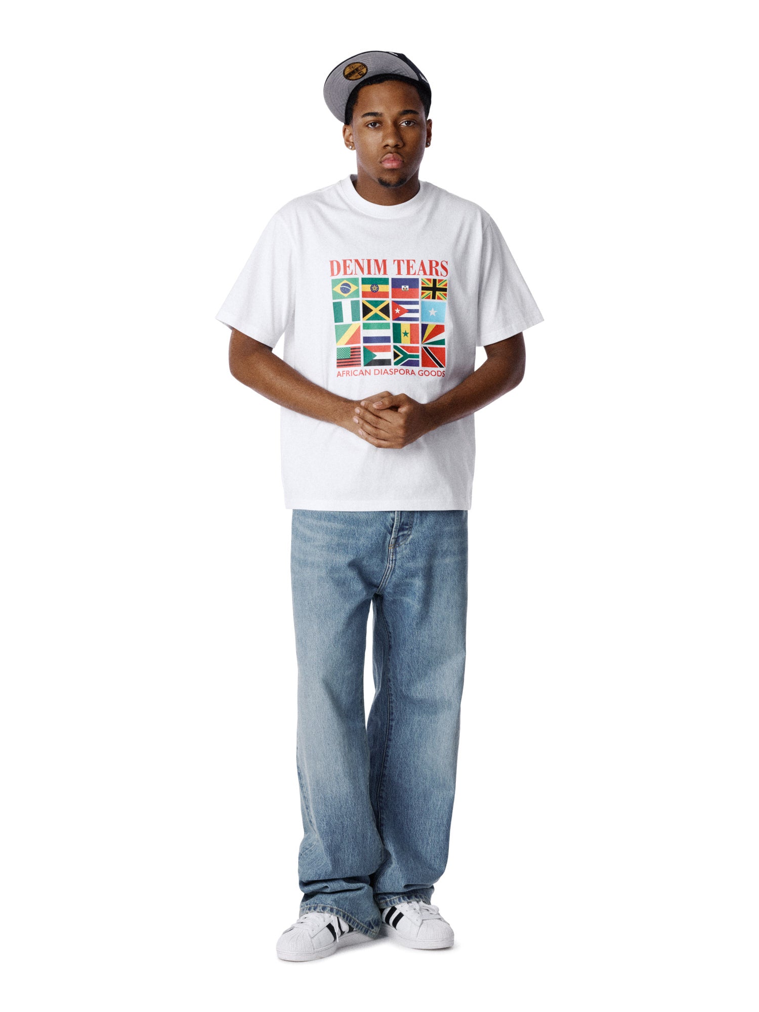 Denim Tears Diaspora Flags Tee White