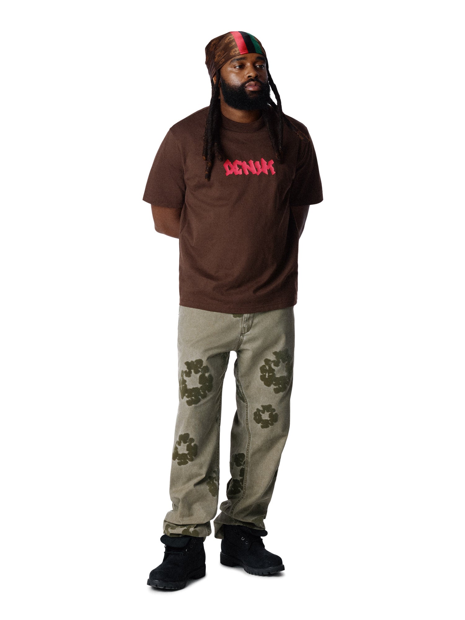 Denim Tears Handstyle Tee Brown