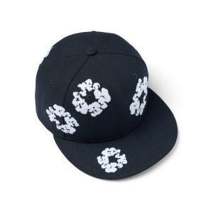 Denim Tears Cotton Wreath New Era 59FIFTY Fitted Cap Navy