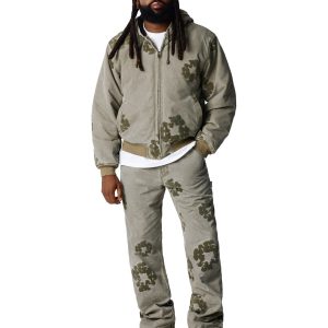 Denim Tears Cotton Wreath Flocked Carpenter Pant