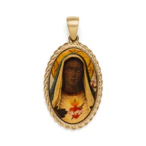 Denim Tears Black Mary Pendant