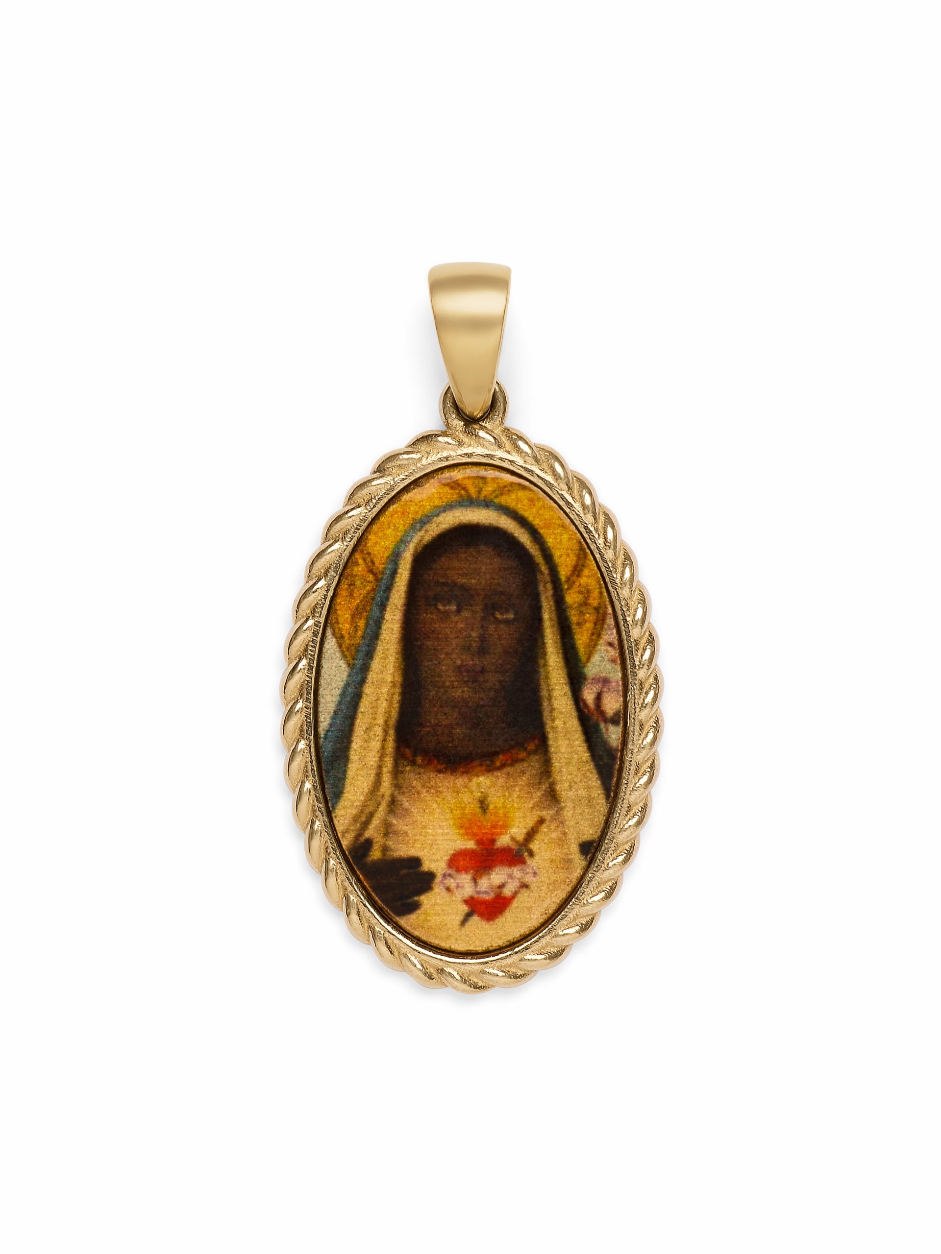 Denim Tears Black Mary Pendant