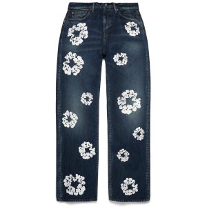 Denim Tears Baggy Cotton Wreath Denim Pant Dark Wash