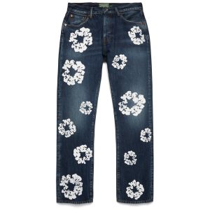 Denim Tears Straight Cotton Wreath Denim Pant Dark Wash