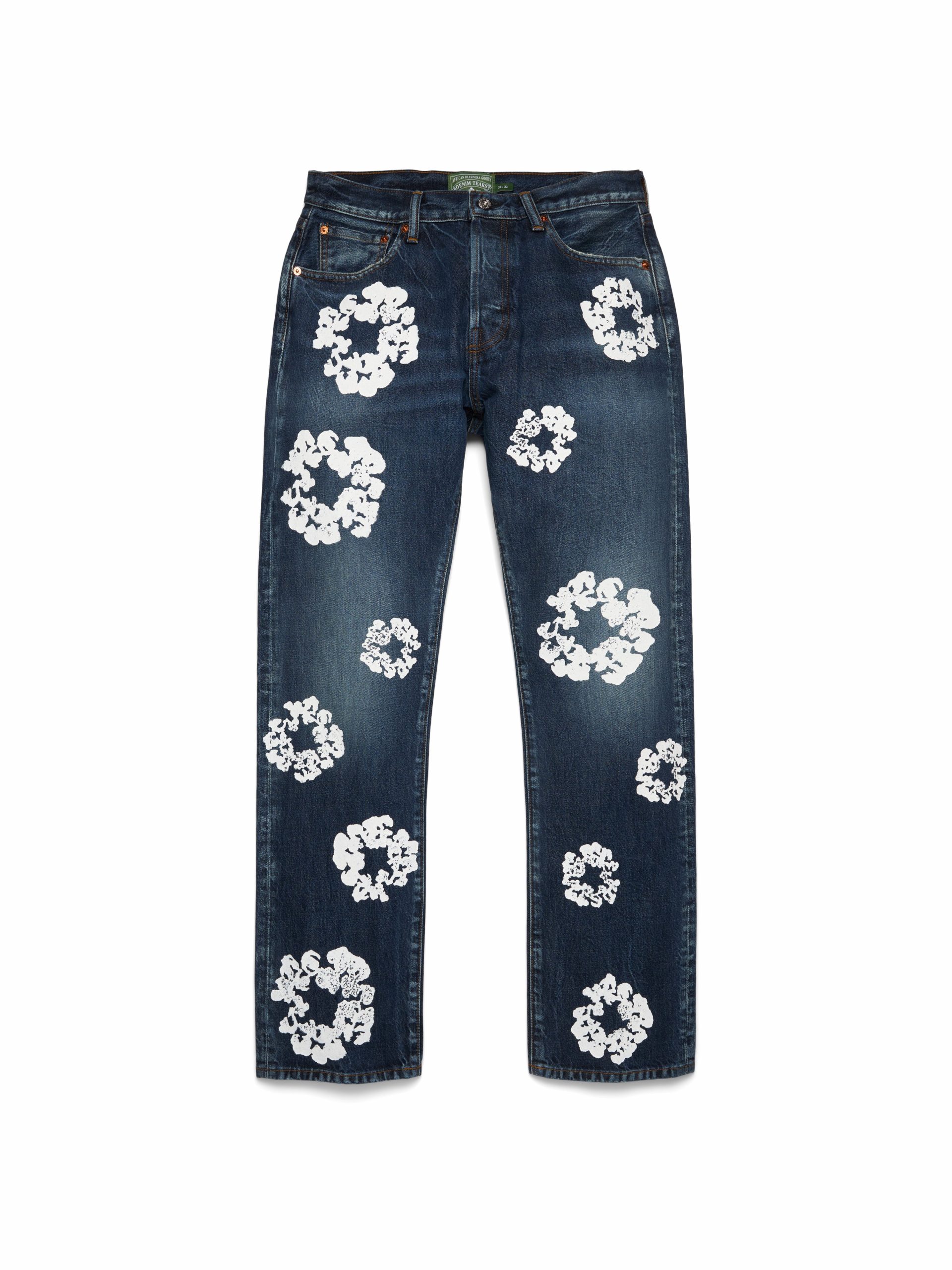 Denim Tears Straight Cotton Wreath Denim Pant Dark Wash