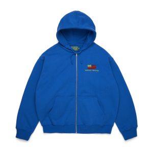 Denim Tears Pan African Zip Hoodie Blue