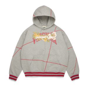 Denim Tears DT Virginia Overlock Stitch Hoodie Grey