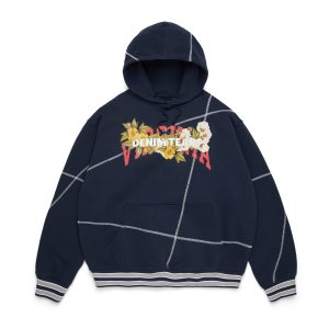 Denim Tears DT Virginia Overlock Stitch Hoodie Navy