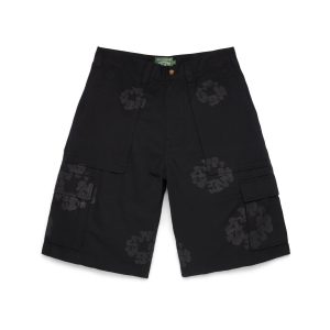 Denim Tears Mono Wreath Cargo Short Black